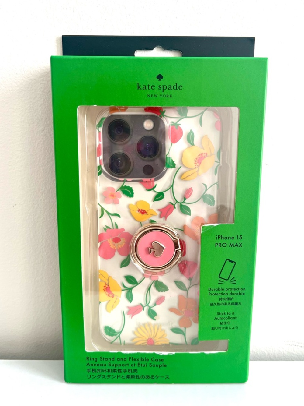 KATE SPADE Strawberry Garden stability ring and case for IPhone 15 Pro Max💐💐 - Picture 2 of 3